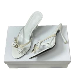 2026 New Sweet Pink Bow Rivet High Heels Women Elegant Thin Strap Stiletto Slippers Fashion Open Toe Slide Sandals Ladies Shoes