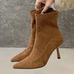 Eilyken Women Ankle Boots Sexy Thin High Heels Pointed Toe Female Shoes Spring Autumn Zipper Chelsea Short Booties