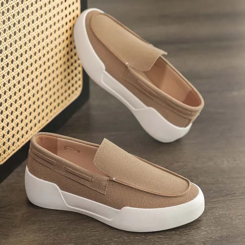 Niche Retro Loafers British Minimalist Slip On Leather Flat Shoes Casual Office Daily Walking Non Slip Fashion Loafer Footwear