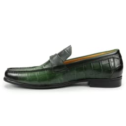 Men Penny Slip-On Leather Lined Loafer Luxury Men Shoes Loafer for Male Fashion Casual Alligator Printing Zapato Buckle Slip On