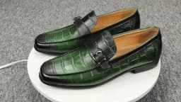 Men Penny Slip-On Leather Lined Loafer Luxury Men Shoes Loafer for Male Fashion Casual Alligator Printing Zapato Buckle Slip On