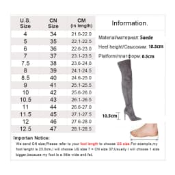 New Fashion Suede Leather Over The Knee Boots Women Sexy Thigh High Boots Pointed Toe High Heels Women Winter Boots Women