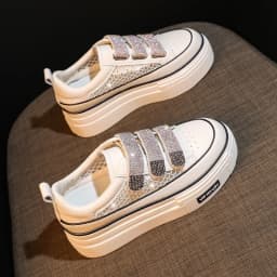 Women's Sneakers Sequined Casual Shoes Women Platform Heels Female Wedge Height Increasing Shoes 2022 Ladies Vulcanized Shoes