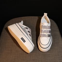 Women's Sneakers Sequined Casual Shoes Women Platform Heels Female Wedge Height Increasing Shoes 2022 Ladies Vulcanized Shoes