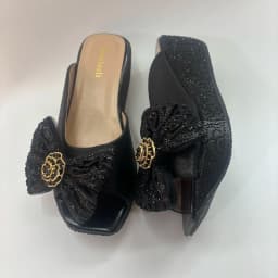 Latest Design Women Luxury Flower Wedding Party Shoes Nigerian Women Party Pumps High Heels Slip on Shoes for Women 6CM