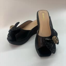 Latest Design Women Luxury Flower Wedding Party Shoes Nigerian Women Party Pumps High Heels Slip on Shoes for Women 6CM