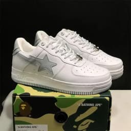 A BATHING APE Men All Black Shark BAPESTA Casual Plarfom Shoes Unisex Women Slip-Resistant Outdoor Soft Walking Sneakers