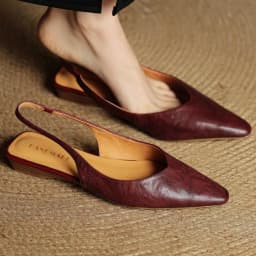 danxuefei women's sheepskin pointed toe slingback slip-on flats sandals casual female soft comfortable summer shoes for woman