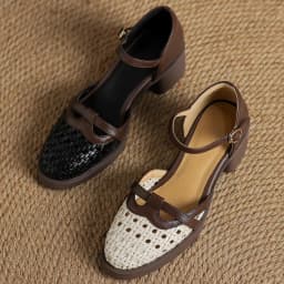 2025 Summer new women's sheepskin braided microfiber patchwork sandals 5cm chunky heel platform casual female med heeled shoes