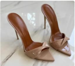 2026 new pointed black matte high heels for women, super high heels, open toed sandals, slim heels, sexy outer half slippers