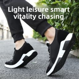 Men Lift Sneakers Summer Breathable Man Sports Elevator Shoes Height Increase Shoes Insole 7-8cm Fashion Casual Shoes