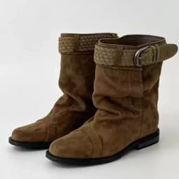 Eilyken Fashion Vintage Style Low Heels Ankle Boots Woman Round Toe Shoes Designer Weave Belt Buckle Modern Booties