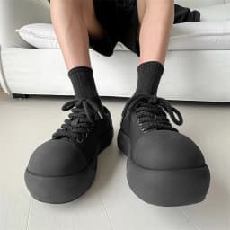 2025 Big Head Couple Trendy Brand New Thick-soled Round Head Casual Men's and Women's Crooked Head Clown Shoes