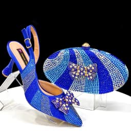 Orange Women Shoes And Bag Set Luxury African Ladies Sandals Pumps Match With Handbag Purse Clutch Escarpins Femme CR9601