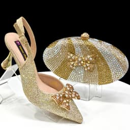 Orange Women Shoes And Bag Set Luxury African Ladies Sandals Pumps Match With Handbag Purse Clutch Escarpins Femme CR9601