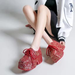 2026 New Ethnic Embroidery Single Shoes Red Ethnic Style Banquet Shoes Luxury Thick Soled Women's Height Increasing Shoes