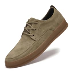 High Quality Suede Leather Casual Shoes Low Heel Lace Up Sneakers Men's Flat Designer Shoes Outdoor Oxford Shoes Size：38-45