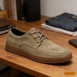 High Quality Suede Leather Casual Shoes Low Heel Lace Up Sneakers Men's Flat Designer Shoes Outdoor Oxford Shoes Size：38-45