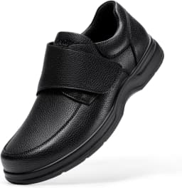 FitVille Men'S Extra Wide Diabetic Leather Dress Shoes, Roomy Wide Toe Box, Built-In Arch Support Orthopedic Shoes, Pain Relief For Swollen Feet, Edema, Plantar Fasciitis, Bunions & Neuropathy