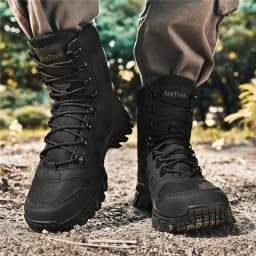 Men Military Tactical Boots Army Boots High Quality Male Climbing Hiking Shoes Lace Up Women Camping Safety Ultrallight Unisex