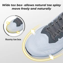 Fittington Men's Walking Shoes For Wide Cushioned Running Shoes Tennis Comfortable Shoes Arch Support For Plantar Fasciitis