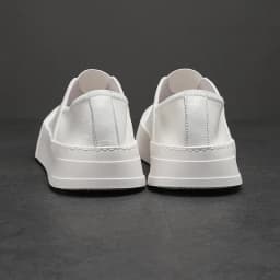 YETTIES Men's White Slip-On Loafers, Chunky Sole All-Day Comfort, Premium Genuine Leather Minimalist Luxury Skate Shoes