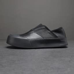YETTIES Men's White Slip-On Loafers, Chunky Sole All-Day Comfort, Premium Genuine Leather Minimalist Luxury Skate Shoes