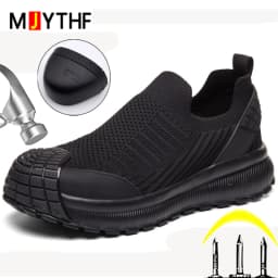 Anti Slip Men's Safety Shoes Anti-Smash Protection Steel Toe Shoes Work Sneakers Anti-Puncture Security Indestructible Shoes