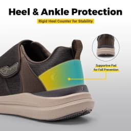 Fitville Men'S Diabetic Shoes Casual Orthopedics Extra Wide Feet Swollen Slip-On Shoes For Elderly Foot Pain Relief Neuropathy