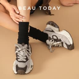 BEAUTODAY Casual Sneakers Women Cow Suede Leather Mesh Mixed Colors Round Toe Trainers Lace-up Ladies Shoes Handmade 29A56