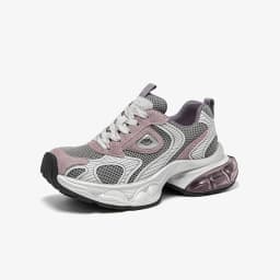 BEAUTODAY Casual Sneakers Women Cow Suede Leather Mesh Mixed Colors Round Toe Trainers Lace-up Ladies Shoes Handmade 29A56