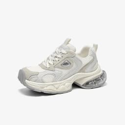 BEAUTODAY Casual Sneakers Women Cow Suede Leather Mesh Mixed Colors Round Toe Trainers Lace-up Ladies Shoes Handmade 29A56