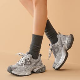 BEAUTODAY Casual Sneakers Women Cow Suede Leather Mesh Mixed Colors Round Toe Trainers Lace-up Ladies Shoes Handmade 29A56