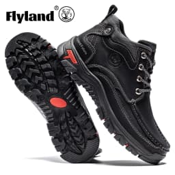 FLYLAND Men's Chukka Boots Casual Leather Shoes Fashion Vintage Handmade Male Sneakers