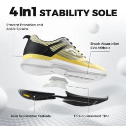FitVille Wide Pickleball Shoes for Men Cusioning Court Tennis Shoes with Arch Support Men Sneakers Casual Sport Walking Shoes