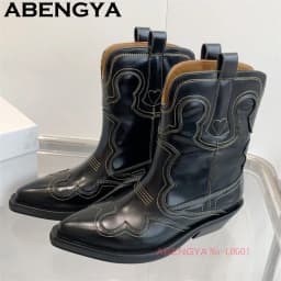 Classic Knee High Cowboy Knight Boots Women Multicolour Quality Real Leather Pointy Toe Chelsea Boots Winter Fashion Week Boots