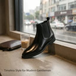 2026 Hot Selling Calf Leather Chelsea Boots British Men Winter Shoes in Stock Genuine Leather Outdoor Horse Riding Western Boots