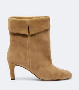 2026 Fall new in suede causal dress ankle boots Women‘s round toe black/brown leather high heels booties luxury designer shoes