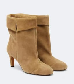 2026 Fall new in suede causal dress ankle boots Women‘s round toe black/brown leather high heels booties luxury designer shoes