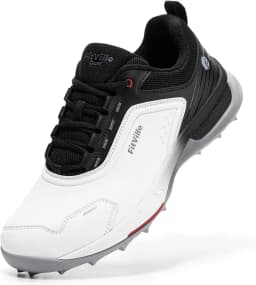 FitVille Wide Width Spikeless Golf Shoes For Men Water Resistant Non Slip Lightweight Professional Outdoor Golf Course Footwear