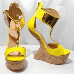 Platfrom Fretwork Wood Grain Leather Sandals Sexy Round Toe Size 35-48 Customized New Arrivals Fashion Women Modern Shoes