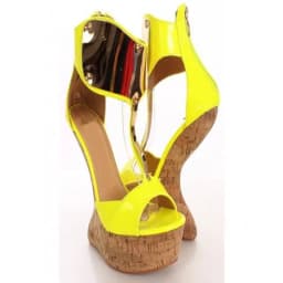 Platfrom Fretwork Wood Grain Leather Sandals Sexy Round Toe Size 35-48 Customized New Arrivals Fashion Women Modern Shoes
