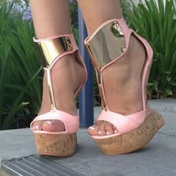 Platfrom Fretwork Wood Grain Leather Sandals Sexy Round Toe Size 35-48 Customized New Arrivals Fashion Women Modern Shoes