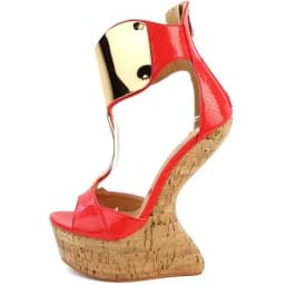 Platfrom Fretwork Wood Grain Leather Sandals Sexy Round Toe Size 35-48 Customized New Arrivals Fashion Women Modern Shoes