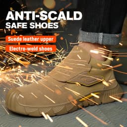 Wear Resistant Men's Safety Boots Soft Work Sneakers Anti Impact Anti Piercing Fashion Comfort Outdoor Men's Shoes