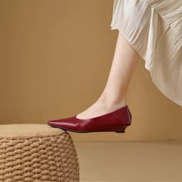 Women's Pointed Toe Mary Jane Shoes Nonslip Slipon Dress Shoes Women Fashion Commuter female Shoe for Spring and Autumn