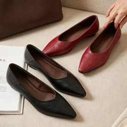 Women's Pointed Toe Mary Jane Shoes Nonslip Slipon Dress Shoes Women Fashion Commuter female Shoe for Spring and Autumn