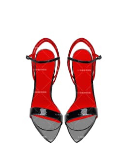 New 12cm Pointed Lace Up High-Heeled Shoes for Women, Black, Sexy, Straight Buckle Fashion, Plus Size Sandals