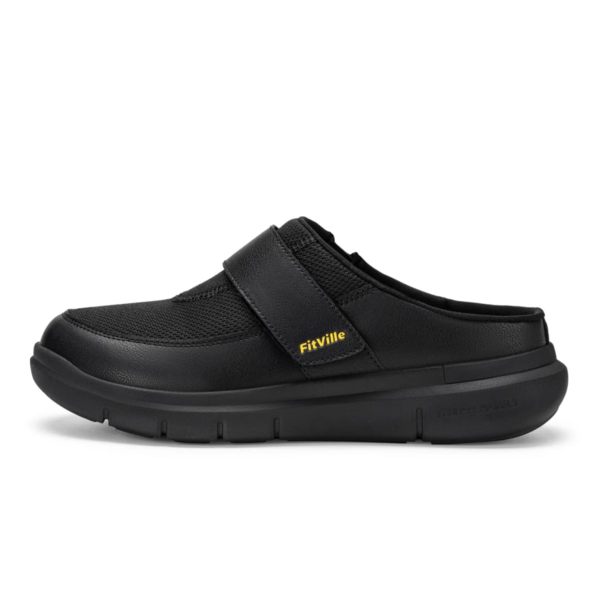 Fittington Wide Diabetic Slippers For Men Indoors Walking Diabetic Men's Shoes Slip-On Mules Clogs For Swollen Feet Adjustable