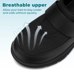 Fittington Wide Diabetic Slippers For Men Indoors Walking Diabetic Men's Shoes Slip-On Mules Clogs For Swollen Feet Adjustable
